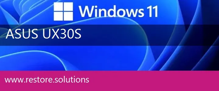 Asus UX30S windows 11 recovery