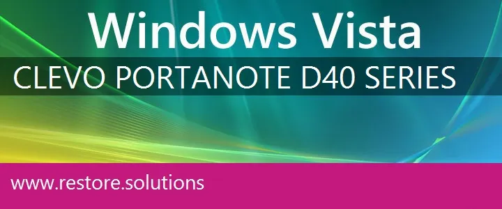 Clevo PortaNote D40 Series windows vista recovery