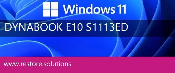 Dynabook E10-S1113ED windows 11 recovery