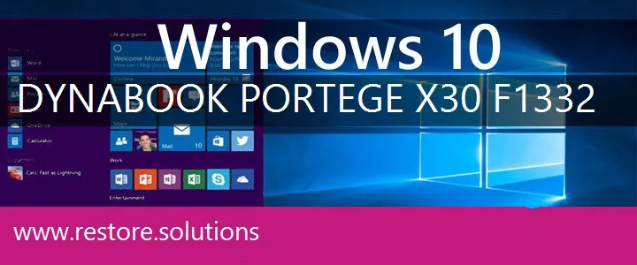 Dynabook Portege X30-F1332 windows 10 recovery