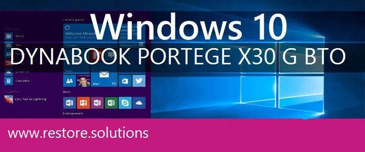 Dynabook Portege X30-G-BTO windows 10 recovery