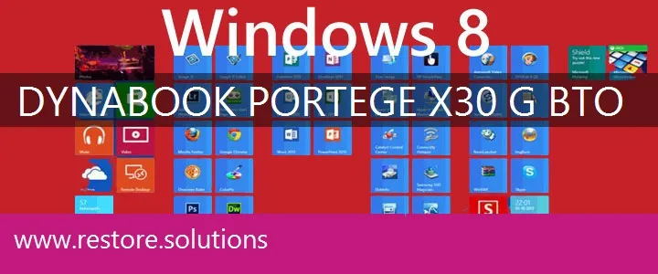 Dynabook Portege X30-G-BTO windows 8 recovery