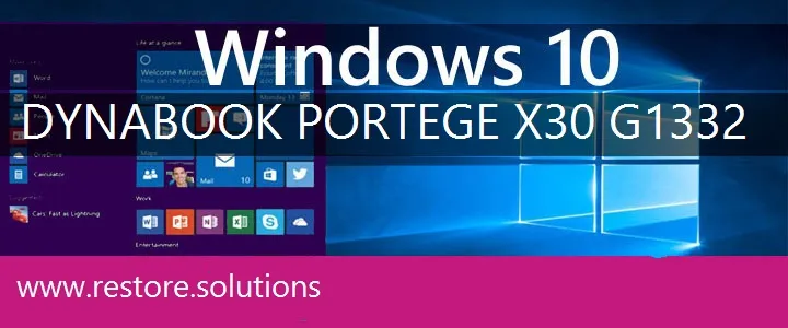Dynabook Portege X30-G1332 windows 10 recovery