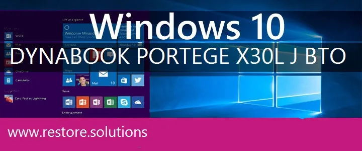 Dynabook Portege X30L-J-BTO windows 10 recovery