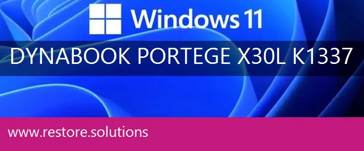 Dynabook Portege X30L-K1337 windows 11 recovery