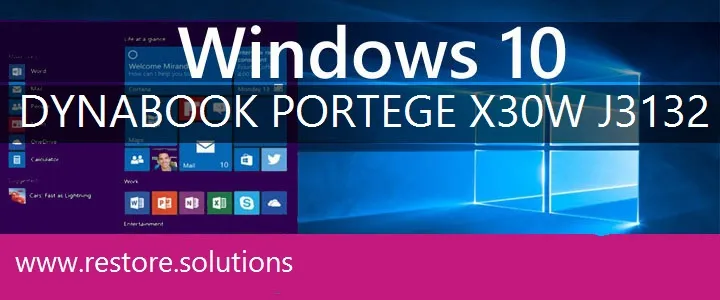 Dynabook Portege X30W-J3132 windows 10 recovery