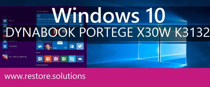 Dynabook Portege X30W-K3132 windows 10 recovery