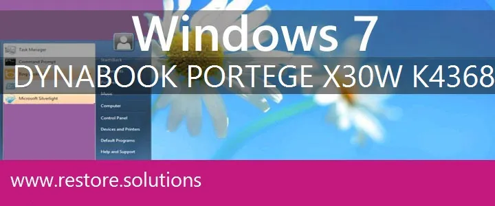 Dynabook Portege X30W-K43680P windows 7 recovery