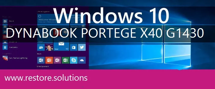 Dynabook Portege X40-G1430 windows 10 recovery