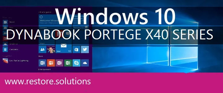 Dynabook Portege X40 Series windows 10 recovery