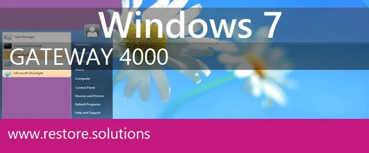 Gateway 4000 windows 7 recovery