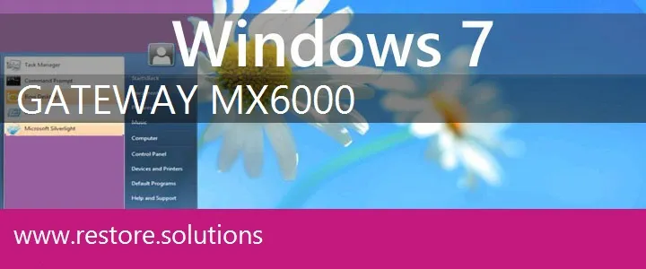 Gateway MX6000 windows 7 recovery
