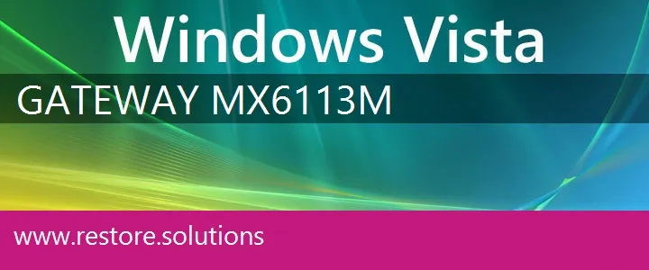 Gateway MX6113m windows vista recovery