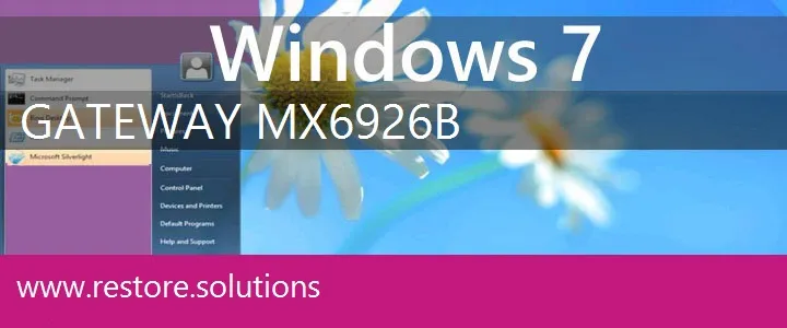 Gateway MX6926b windows 7 recovery