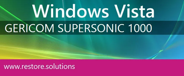 Gericom SuperSonic 1000 windows vista recovery