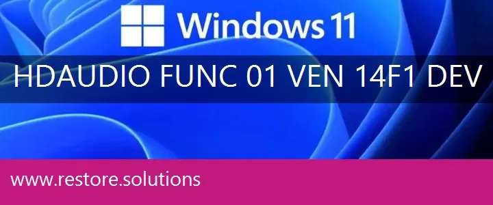 HDAUDIO\FUNC_01&VEN_14F1&DEV_5047 Windows 11 Drivers