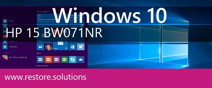 HP 15-BW071NR windows 10 recovery