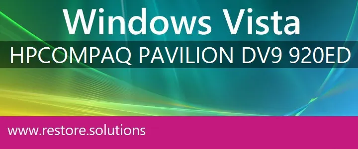 HP Compaq Pavilion DV9-920ed windows vista recovery