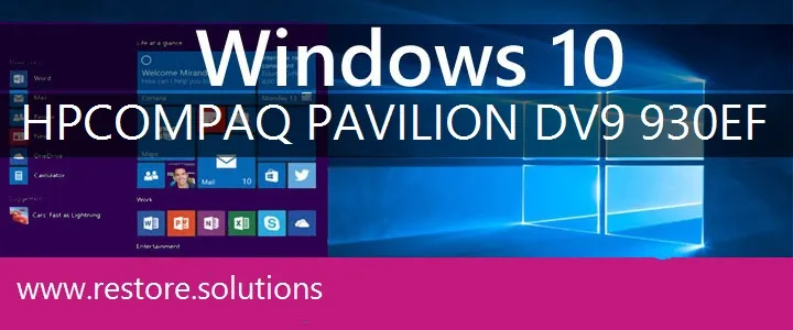 HP Compaq Pavilion DV9-930ef windows 10 recovery
