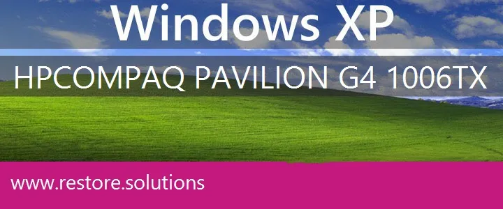 HP Compaq Pavilion G4-1006tx windows xp recovery