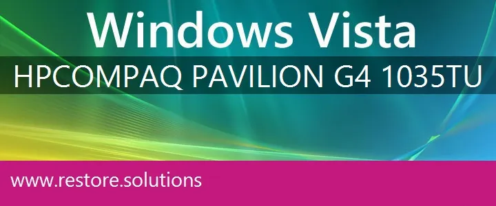 HP Compaq Pavilion G4-1035tu windows vista recovery