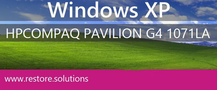 HP Compaq Pavilion G4-1071la windows xp recovery