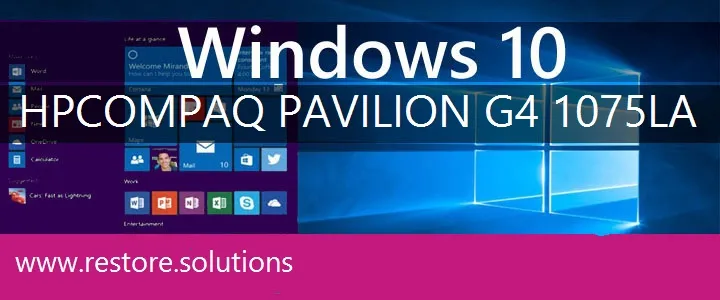 HP Compaq Pavilion G4-1075la windows 10 recovery