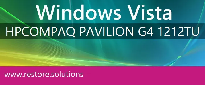 HP Compaq Pavilion G4-1212tu windows vista recovery