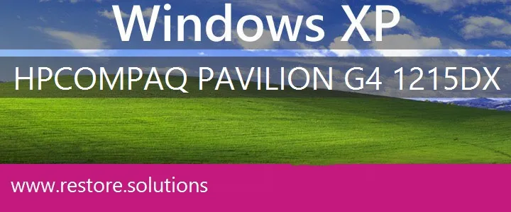 HP Compaq Pavilion G4-1215dx windows xp recovery