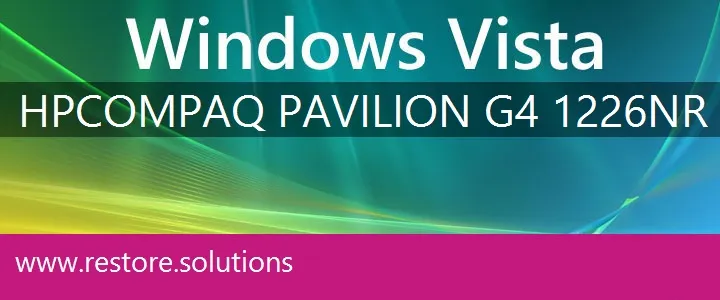 HP Compaq Pavilion G4-1226nr windows vista recovery