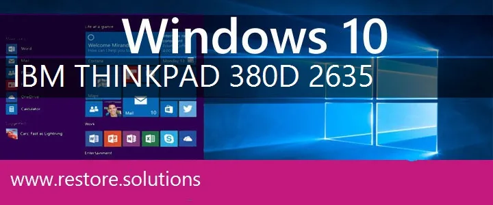 IBM ThinkPad 380D 2635 windows 10 recovery