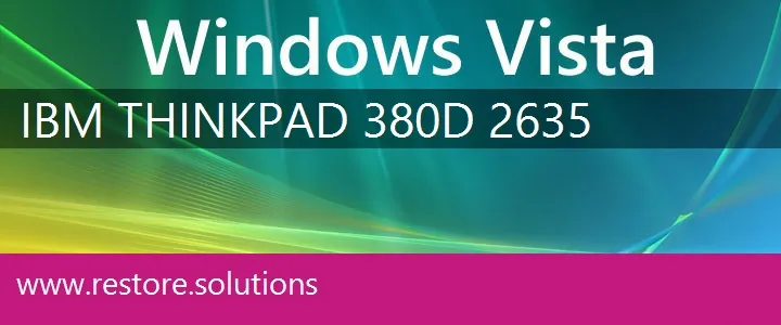 IBM ThinkPad 380D 2635 windows vista recovery