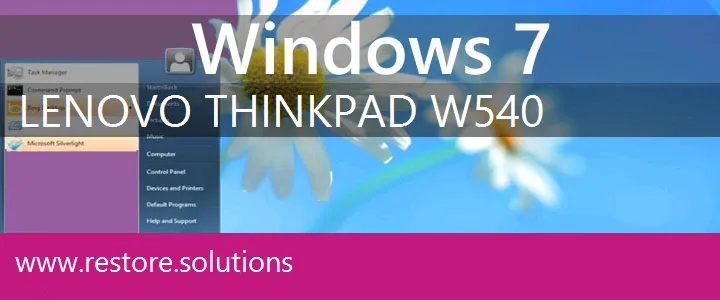 Lenovo ThinkPad W540 windows 7 recovery