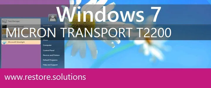 Micron TransPort T2200 windows 7 recovery