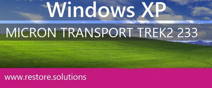 Micron Transport Trek2 233 windows xp recovery