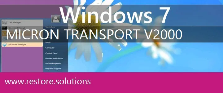 Micron Transport V2000 windows 7 recovery