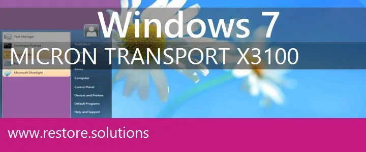 Micron Transport X3100 windows 7 recovery