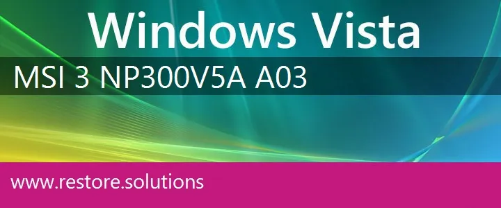 MSI 3 NP300V5A-A03 windows vista recovery