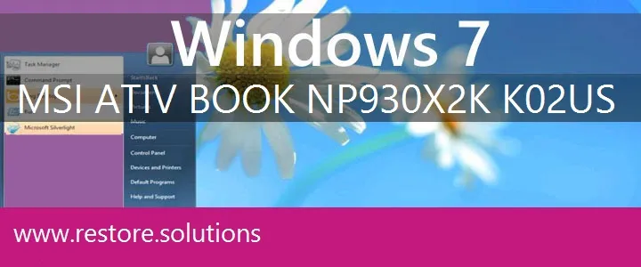 MSI ATIV Book NP930X2K-K02US windows 7 recovery