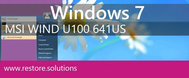 MSI Wind U100-641US windows 7 recovery
