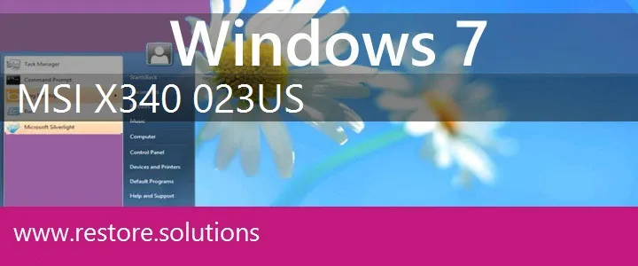 MSI X340-023US windows 7 recovery