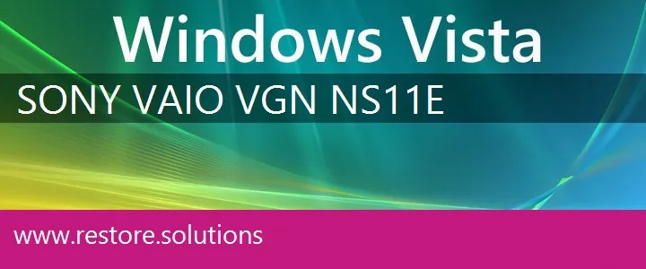 Sony Vaio VGN-NS11E windows vista recovery