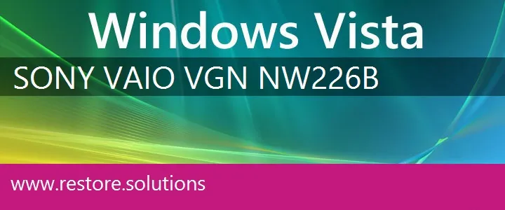 Sony Vaio VGN-NW226B windows vista recovery