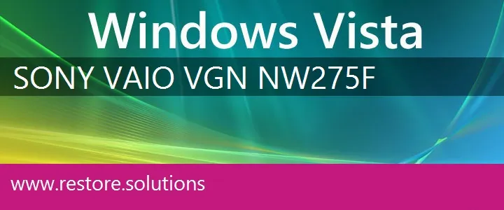 Sony Vaio VGN-NW275F windows vista recovery