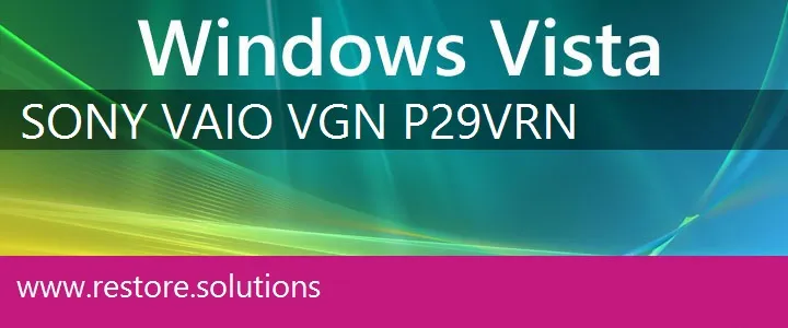 Sony Vaio VGN-P29VRN windows vista recovery