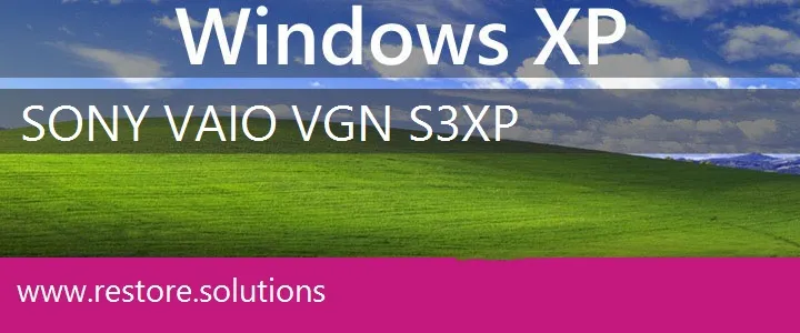 Sony Vaio VGN-S3XP windows xp recovery