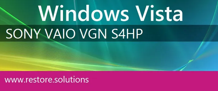 Sony Vaio VGN-S4HP windows vista recovery