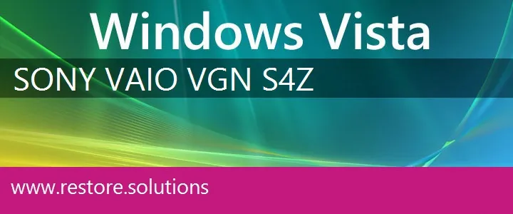 Sony Vaio VGN-S4Z windows vista recovery
