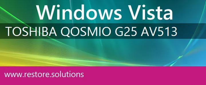 Toshiba Qosmio G25-AV513 windows vista recovery