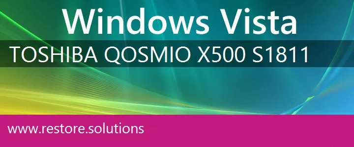 Toshiba Qosmio X500-S1811 windows vista recovery